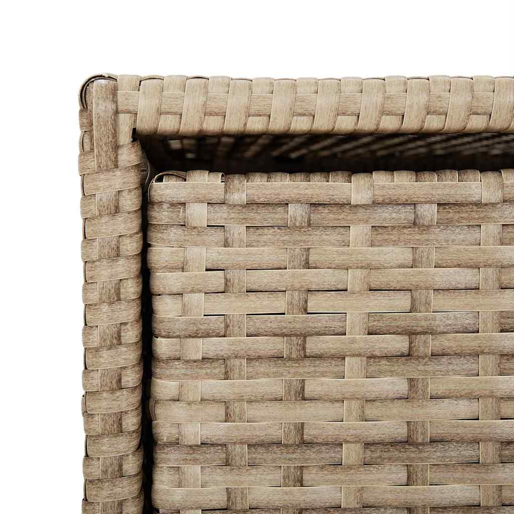 Garden Storage Cabinet Beige 55x59x80 cm Poly Rattan